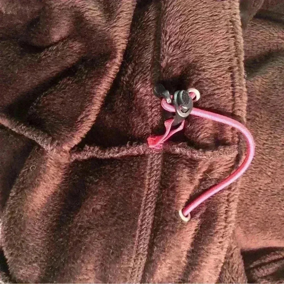 Lands End Womens Small 6/8 Brown Fleece Full Zip Jacket Pockets L/S - Picture 5 of 8